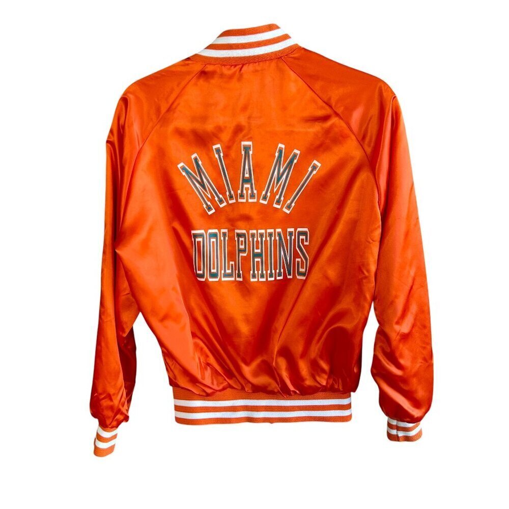 Chalkline Super Bowl XIX 1985 Miami Dolphins Satin Orange Jacket Size 18/20